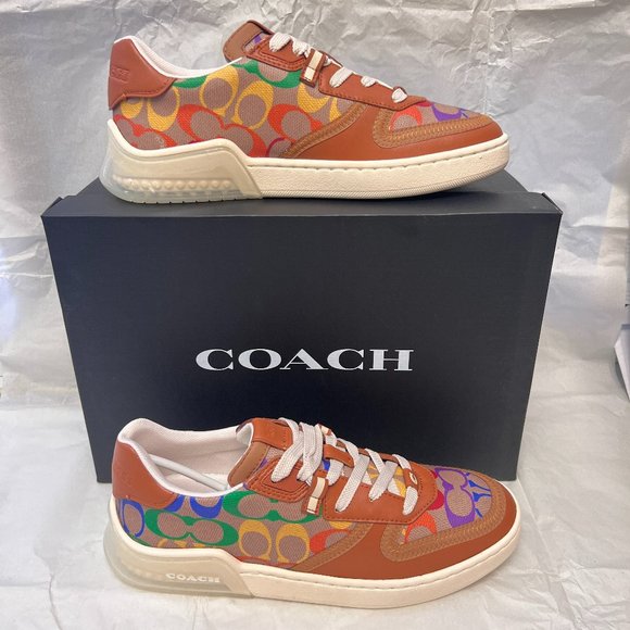 coach Citysole Court Sneaker In Rainbow Signature Canvas ca264 - Picture 1 of 8